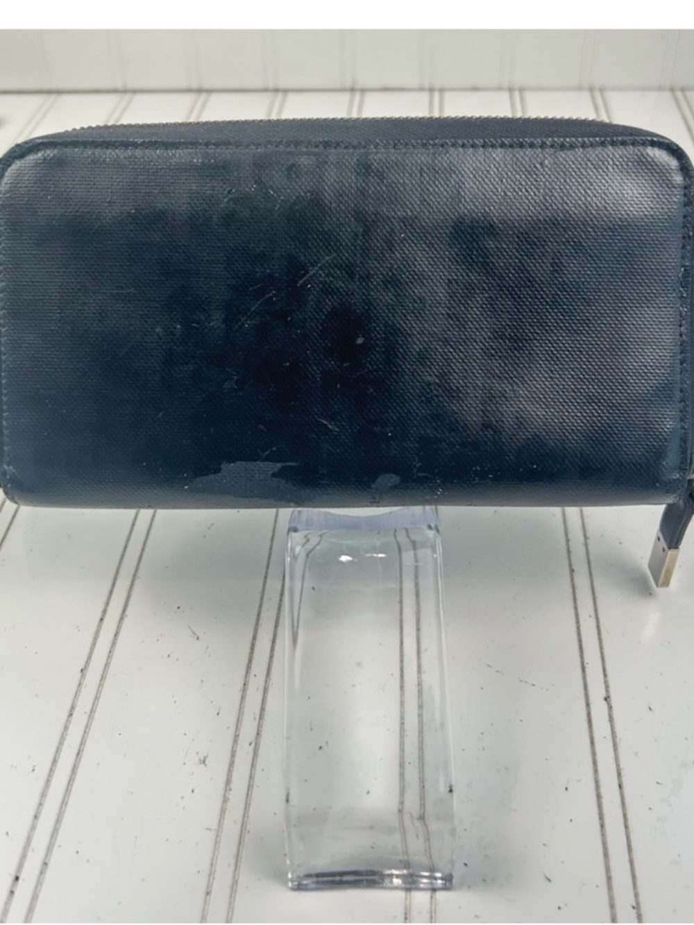 Rehab wallet, Dior Black Leather Zip-Around Wallet. - Picture 9 of 15